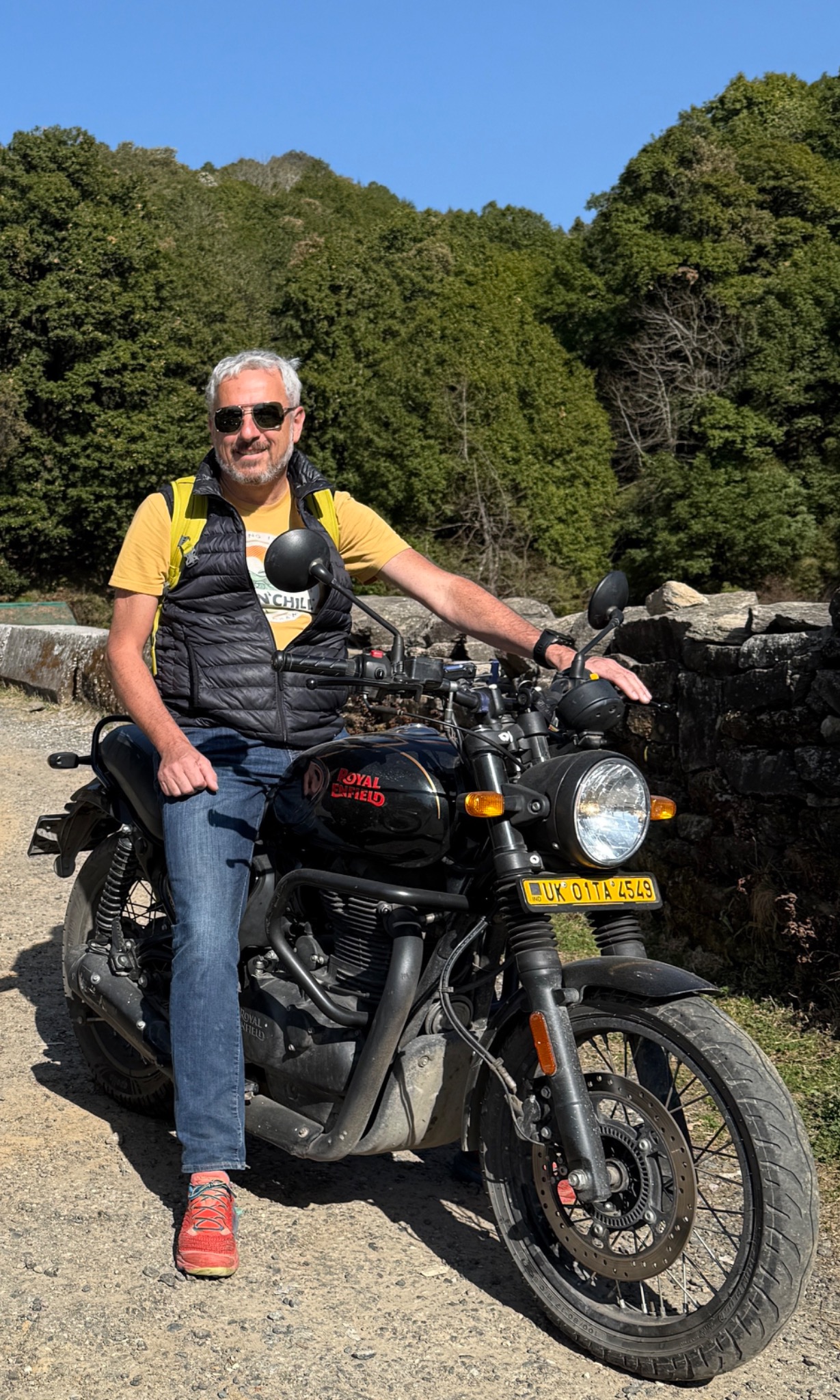 Cyril en road trip à moto
